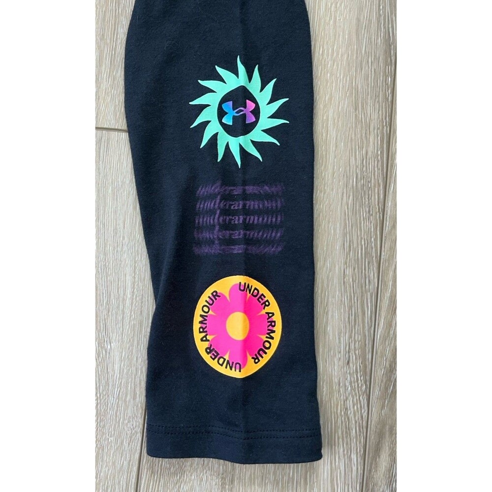 Under Armour Women's Gradient Bloom Black Long Sleeve T-Shirt Sz Medium - Picture 4 of 11